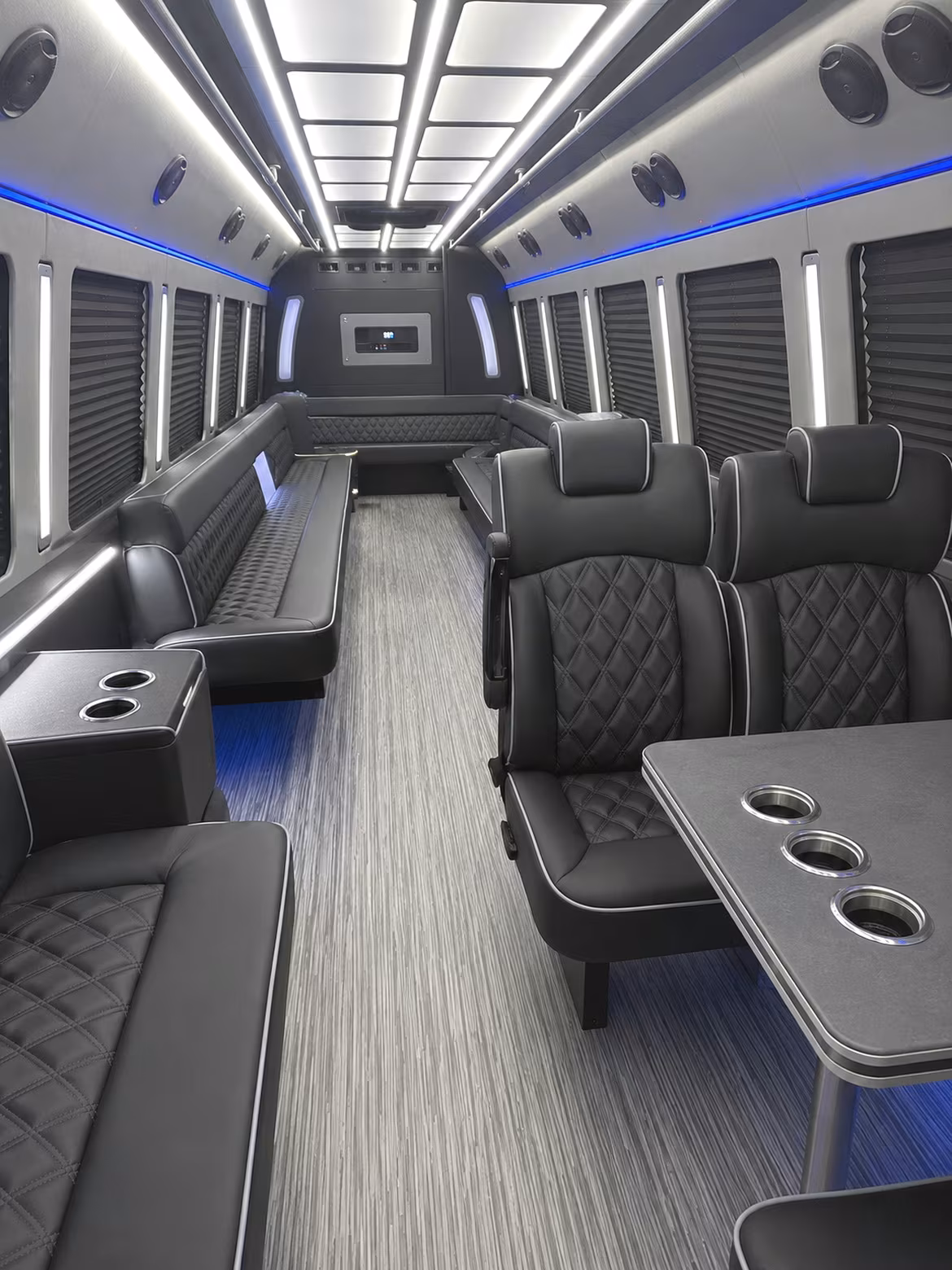 boynton beach 25 passenger party bus inside