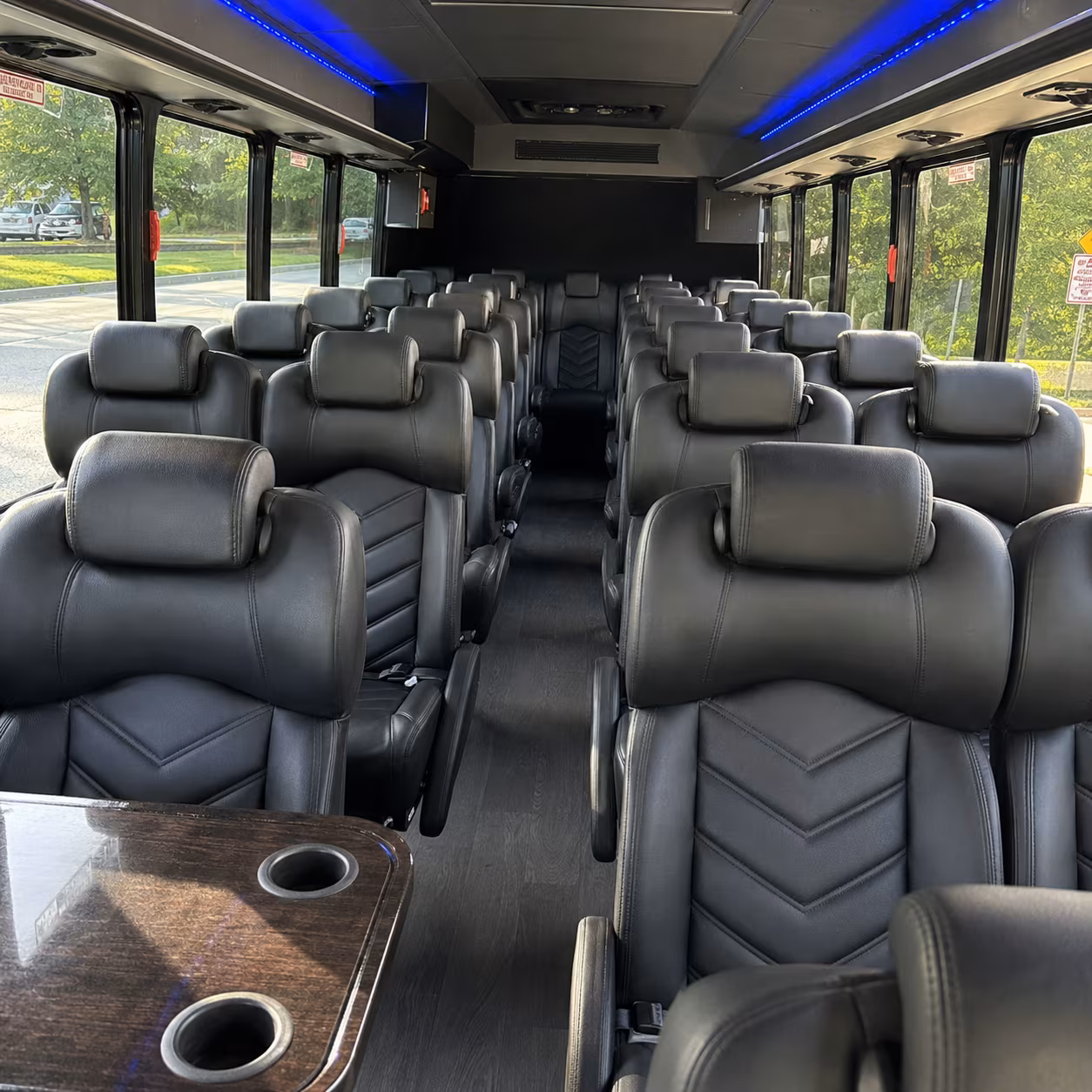boynton beach 28 passenger minibus inside