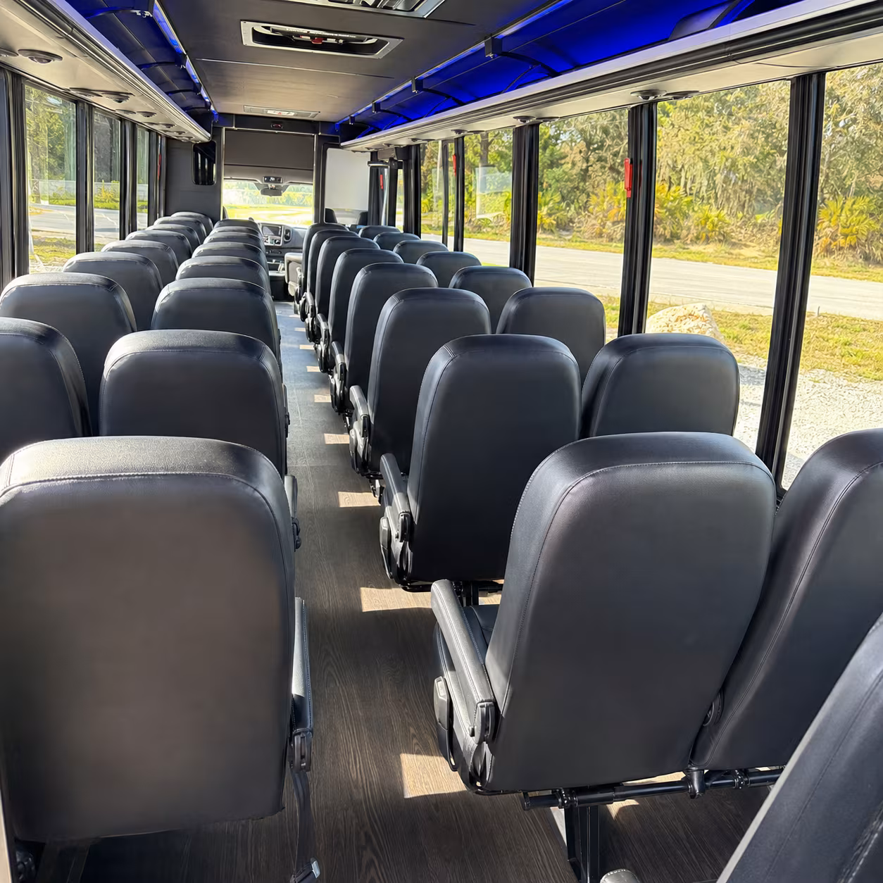 boynton beach 30 passenger minibus inside