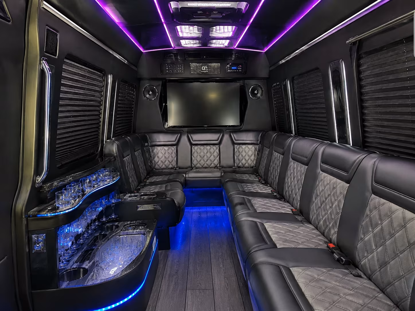 boynton beach 40 passenger party bus interior